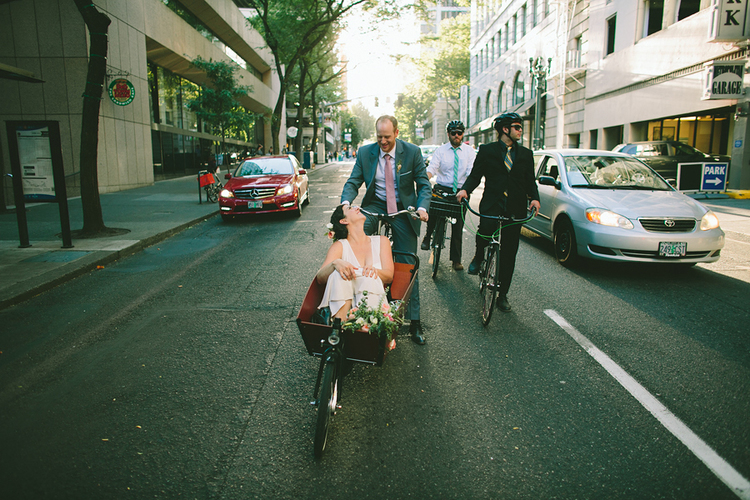 cargo bike wedding car-free wedding