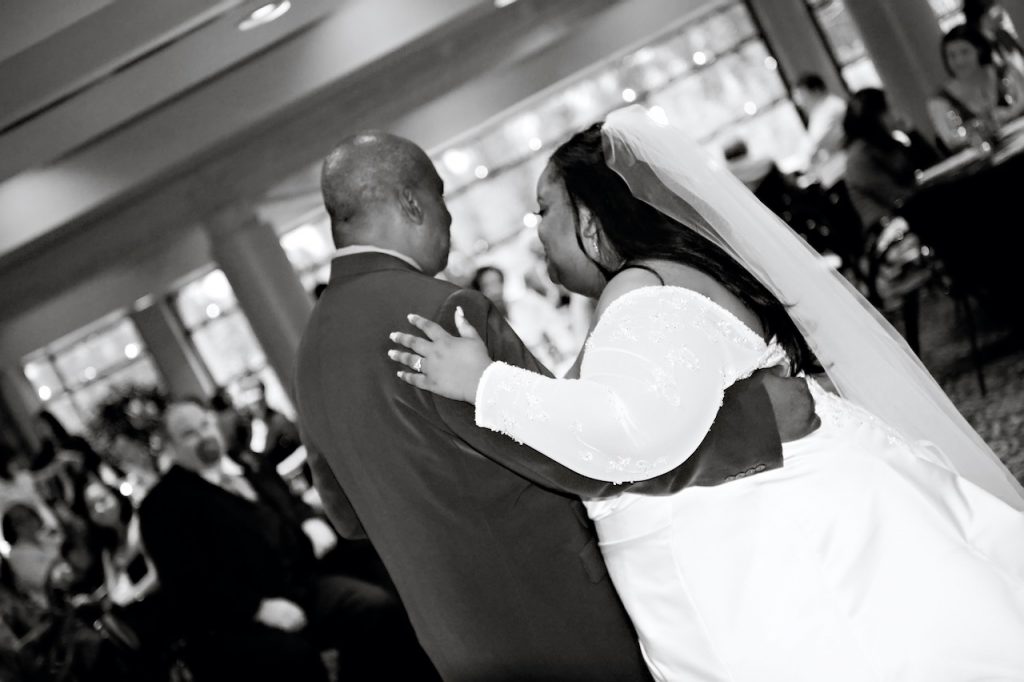 bride dancing with her father on wedding day