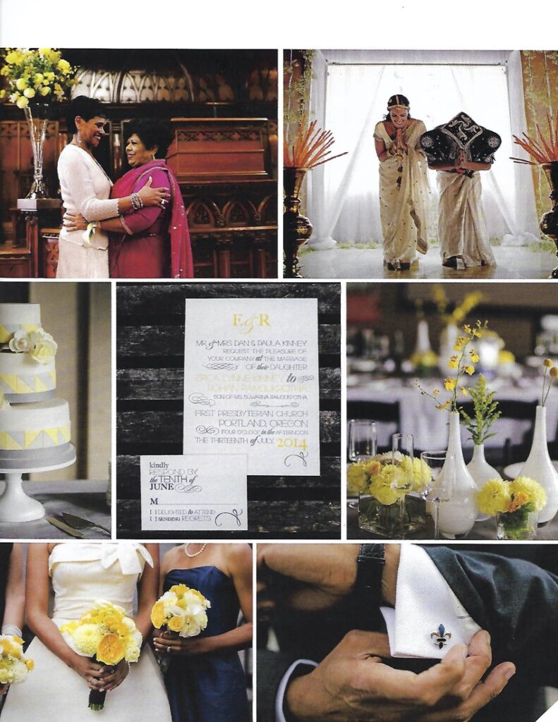 a collage of wedding photos