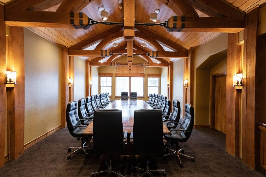 View of meeting room boardroom